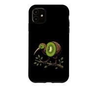 Carcasa para iPhone 11 Kiwi Pájaro Rama Fruta Naturaleza Selva