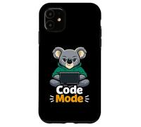 Carcasa para iPhone 11 Koala Coder Modo Código Mascota Gráfico