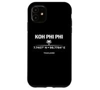 Carcasa para iPhone 11 KOH Phi Phi Tailandia Coordina el diseño de Viajes de la Isla