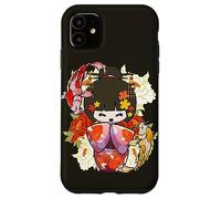 Carcasa para iPhone 11 Kokeshi Doll Koi Fish Japonés Estética Amante