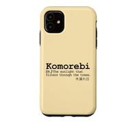 Carcasa para iPhone 11 Komorebi Japonés Palabra Vocab Poético Árbol Sol Naturaleza Amor