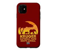 Carcasa para iPhone 11 Kruger Park Sudáfrica Safari Sunset Jirafa Elefante
