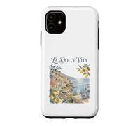 Carcasa para iPhone 11 La Dolce Vita Riviera Italiana Costa Amalfitana Acuarela