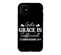 Carcasa para iPhone 11 La Gracia de Dios es Suficiente 2 Corintios 12:9