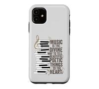 Carcasa para iPhone 11 La música es la Cita de Piano de la Manera Divina