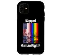 Carcasa para iPhone 11 Las Banderas apoyan los Derechos Humanos Orgullo Gay Reflexión Diversidad