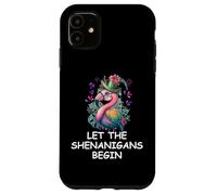 Carcasa para iPhone 11 Let The Shenanigans Begin St Patricks Flamingo Mardi Gras