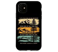 Carcasa para iPhone 11 Levanto mis Ojos a Las montañas Salmo 121 Christian