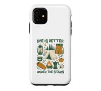 Carcasa para iPhone 11 Life Is Better Under The Stars Vintage Camping Outdoor Art