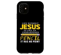 Carcasa para iPhone 11 Life Without Jesus Funny Christian Religious Faith