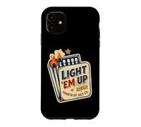 Carcasa para iPhone 11 Light Em Up 4th of Patriotic July Vintage Matchbook USA