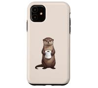 Carcasa para iPhone 11 Linda Nutria sosteniendo Papel higiénico Divertido Humor de baño