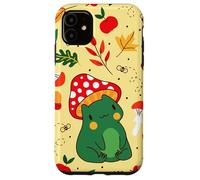 Carcasa para iPhone 11 Lindo Bosque, Rana, Hongo, otoño, patrón, ilustración