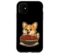 Carcasa para iPhone 11 Lindo Corgi Spaghetti Pasta Lover
