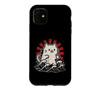 Carcasa para iPhone 11 Lindo diseño de Gato Ondulado japonés - Kawaii Lucky Kitty Retro RIS