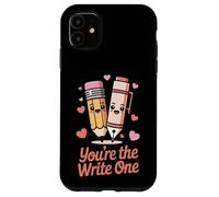 Carcasa para iPhone 11 Lindo lápiz con Texto en inglés You'Re The Write Valentine's Day