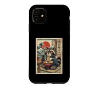 Carcasa para iPhone 11 Lindo Mapache Comiendo Fideos Ramen - Estilo japonés Ukiyo-e