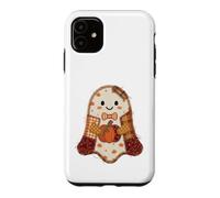 Carcasa para iPhone 11 Lindo Patchwork Fantasma Calabaza otoño Halloween