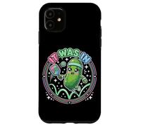 Carcasa para iPhone 11 Lindo pepinillo Kawaii Estaba en una Divertida Disputa de Jugador de Pickleball