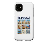 Carcasa para iPhone 11 Lisboa Lisboa Portugal Vintage Travel Collage Ciudad Monumentos