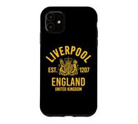 Carcasa para iPhone 11 Liverpool EST. 1207 Inglaterra Reino Unido Dorado Amarillo Print