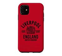 Carcasa para iPhone 11 Liverpool EST. 1207 Inglaterra Reino Unido Negro Print