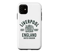 Carcasa para iPhone 11 Liverpool EST. 1207 Inglaterra Reino Unido Regal Forest Green Print