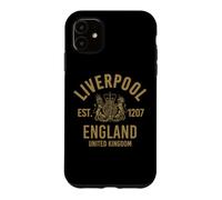 Carcasa para iPhone 11 Liverpool EST. 1207 Inglaterra UK Regal Golden Print
