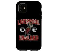Carcasa para iPhone 11 Liverpool Inglaterra estableció 1207 Liverbird detallado Envejecido