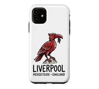 Carcasa para iPhone 11 Liverpool Merseyside England Zine-Ink Hígado Bird