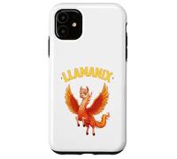 Carcasa para iPhone 11 Llama Fénix Híbrido Flaming Wings Fantasía Criatura