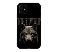 Carcasa para iPhone 11 Lobo Dire Cara Luz De Luna Bosque Fauna Silvestre Naturaleza