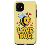 Carcasa para iPhone 11 Love Bug Cute Kawaii Valentines Bee con Corazones
