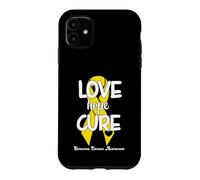 Carcasa para iPhone 11 Love Cure Hope Yellow Ribbon Sarcoma Cancer Awareness