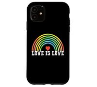 Carcasa para iPhone 11 Love is Love Rainbow Vintage Pride LGBTQ