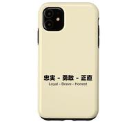 Carcasa para iPhone 11 Loyal - Brave - Honest English & Japanese Quotes Version