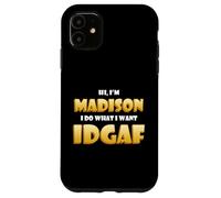 Carcasa para iPhone 11 Madison Joke Idgaf Meme Funny Halloween Costume For Madi