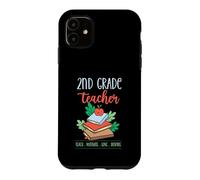 Carcasa para iPhone 11 Maestro de Segundo Grado Enseña motivar Amor Inspirar Lema Escolar