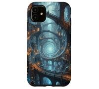 Carcasa para iPhone 11 Mago Fantasía Ciudad Subterránea Portal Espiral Caverna