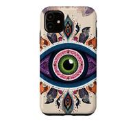 Carcasa para iPhone 11 Mandala Evil Eye Art Style Boho Hippie Estética Tribal