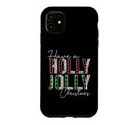 Carcasa para iPhone 11 Manta Have A Holly and Jolly Have a Holly and Jolly Merry Christmas, Leopardo y búfalo
