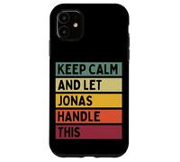 Carcasa para iPhone 11 Mantén la Calma y Deja Que Jonas se encargue de Esta Divertida Cita Retro