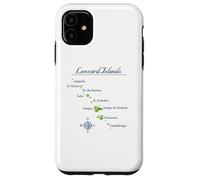 Carcasa para iPhone 11 Mapa de Islas de Sotavento Antigua St Martin Brabuda