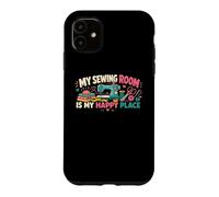 Carcasa para iPhone 11 Máquina de Coser Divertida My Sewing Room Is My Happy Place