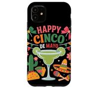 Carcasa para iPhone 11 Margarita Cactus Taco Fiesta Happy Cinco De Mayo Celebración