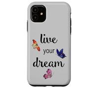 Carcasa para iPhone 11 Mariposas de Acuarela Live Your Dream