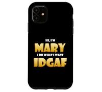 Carcasa para iPhone 11 Mary Joke Idgaf Meme Funny Halloween Costume For Mary