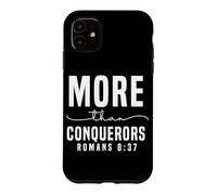 Carcasa para iPhone 11 Más Que Vencedores Romanos 8:37 Diseño Motivacional