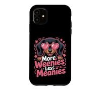 Carcasa para iPhone 11 Más Salchichas, Menos malvados, Gracioso Perro Salchicha