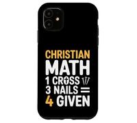 Carcasa para iPhone 11 Matemáticas Cristianas Una Cruz Tres Clavos Cuatro Dados